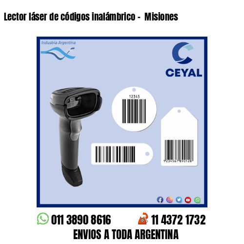 Lector láser de códigos inalámbrico –  Misiones