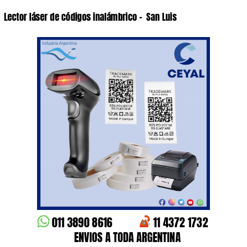 Lector láser de códigos inalámbrico –  San Luis