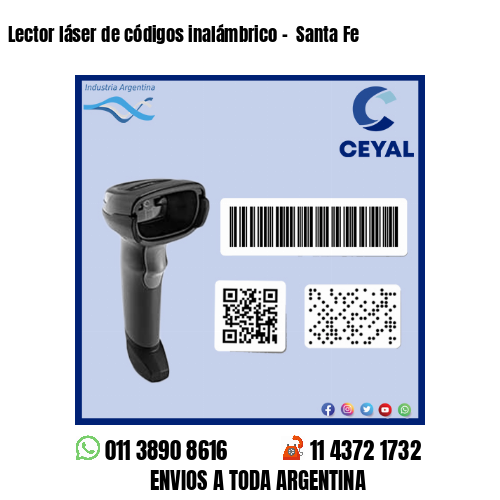 Lector láser de códigos inalámbrico –  Santa Fe