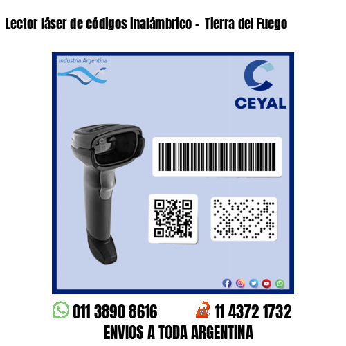 Lector láser de códigos inalámbrico –  Tierra del Fuego