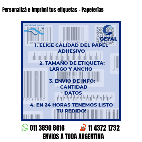 Personalizá e imprimí tus etiquetas – Papelerías