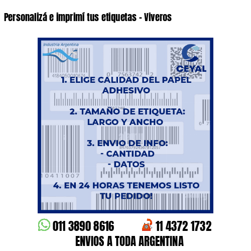 Personalizá e imprimí tus etiquetas - Viveros