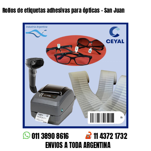 Rollos de etiquetas adhesivas para ópticas – San Juan