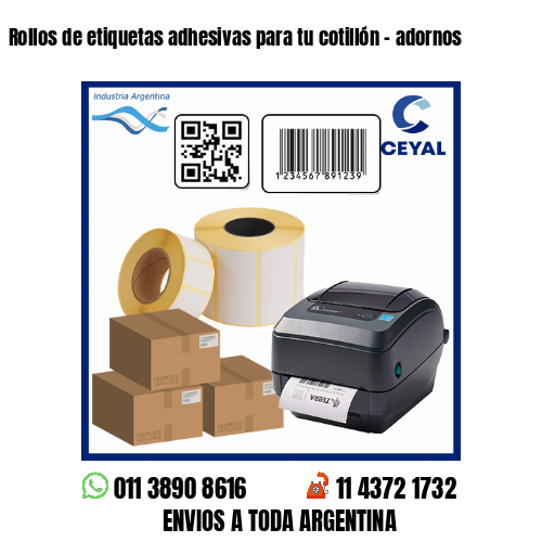 Rollos de etiquetas adhesivas para tu cotillón – adornos