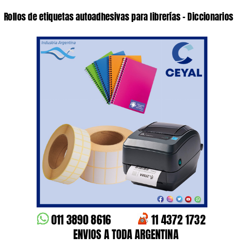 Rollos de etiquetas autoadhesivas para librerías – Diccionarios