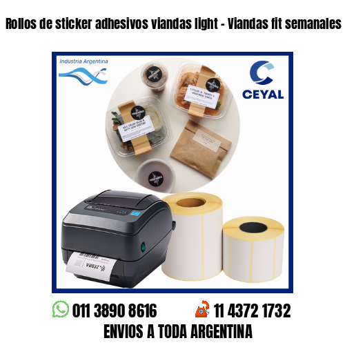 Rollos de sticker adhesivos viandas light – Viandas fit semanales