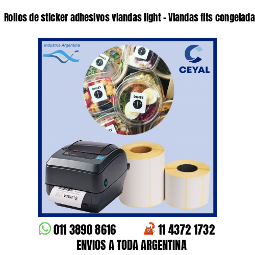 Rollos de sticker adhesivos viandas light – Viandas fits congeladas