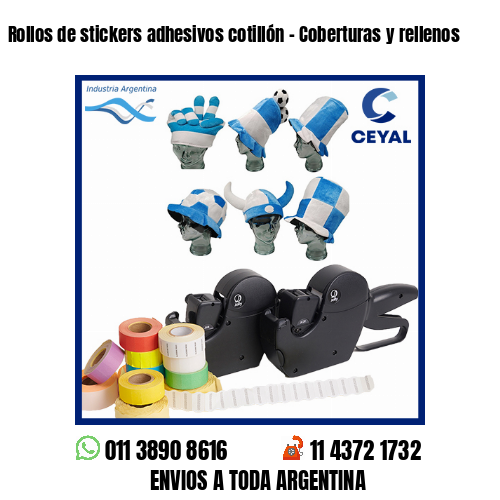 Rollos de stickers adhesivos cotillón – Coberturas y rellenos