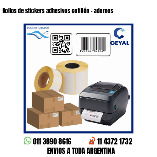 Rollos de stickers adhesivos cotillón – adornos