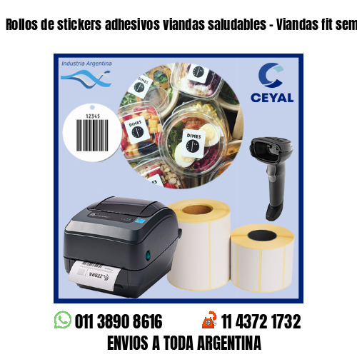 Rollos de stickers adhesivos viandas saludables – Viandas fit semanales