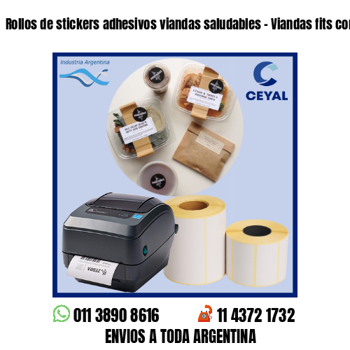 Rollos de stickers adhesivos viandas saludables – Viandas fits congeladas