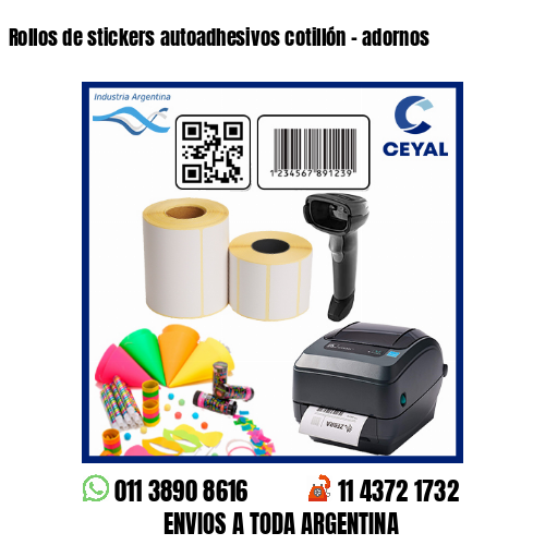 Rollos de stickers autoadhesivos cotillón – adornos