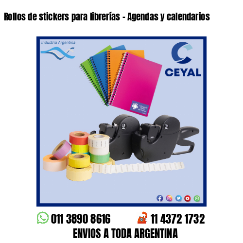 Rollos de stickers para librerías – Agendas y calendarios