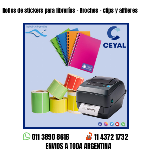 Rollos de stickers para librerías – Broches – clips y alfileres