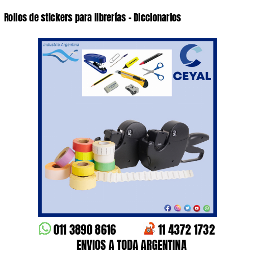 Rollos de stickers para librerías – Diccionarios