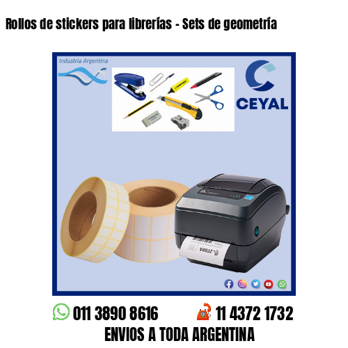 Rollos de stickers para librerías - Sets de geometría