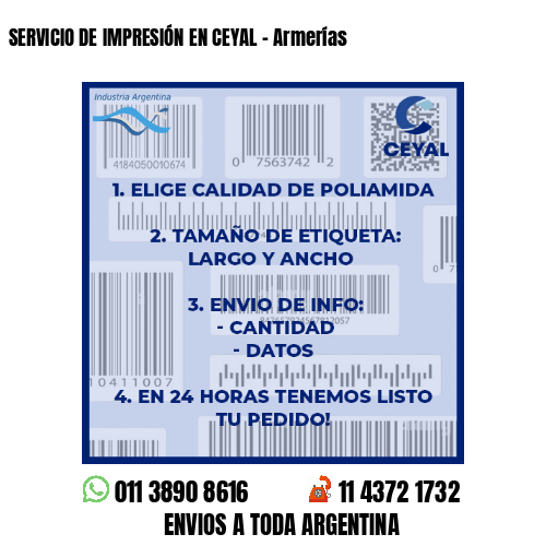 SERVICIO DE IMPRESIÓN EN CEYAL – Armerías