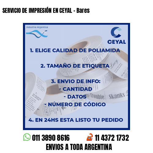 SERVICIO DE IMPRESIÓN EN CEYAL – Bares