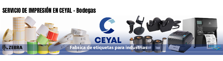 SERVICIO DE IMPRESIÓN EN CEYAL - Bodegas