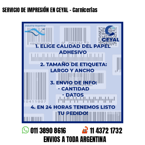 SERVICIO DE IMPRESIÓN EN CEYAL – Carnicerías