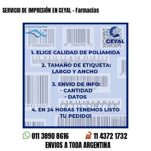 SERVICIO DE IMPRESIÓN EN CEYAL – Farmacias
