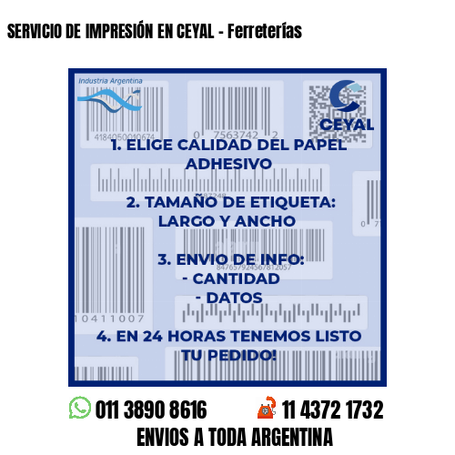 SERVICIO DE IMPRESIÓN EN CEYAL – Ferreterías