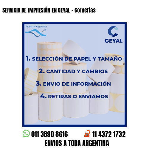 SERVICIO DE IMPRESIÓN EN CEYAL – Gomerías