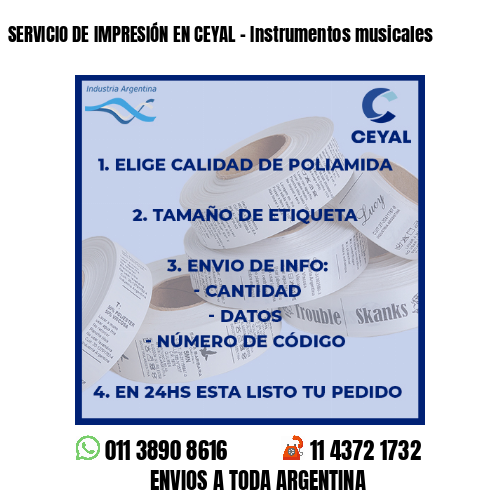 SERVICIO DE IMPRESIÓN EN CEYAL – Instrumentos musicales