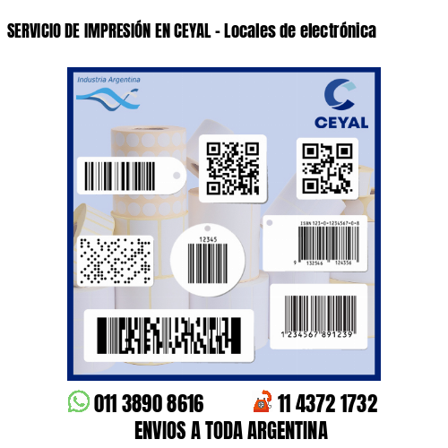 SERVICIO DE IMPRESIÓN EN CEYAL - Locales de electrónica