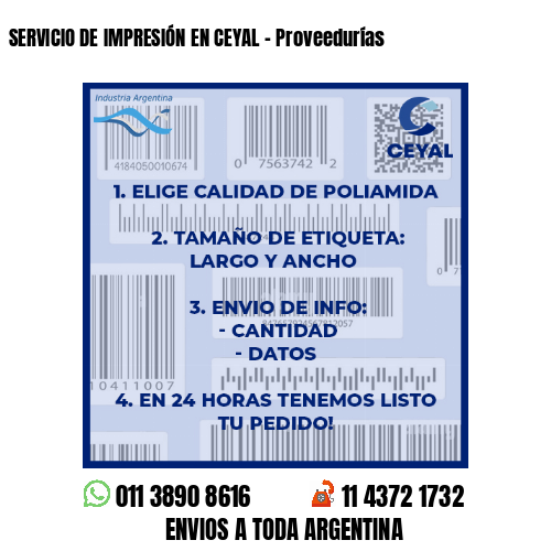 SERVICIO DE IMPRESIÓN EN CEYAL – Proveedurías