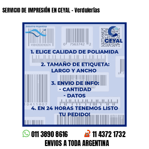 SERVICIO DE IMPRESIÓN EN CEYAL – Verdulerías