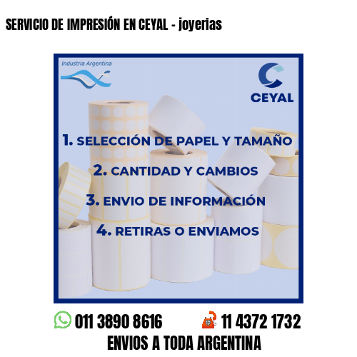 SERVICIO DE IMPRESIÓN EN CEYAL – joyerias