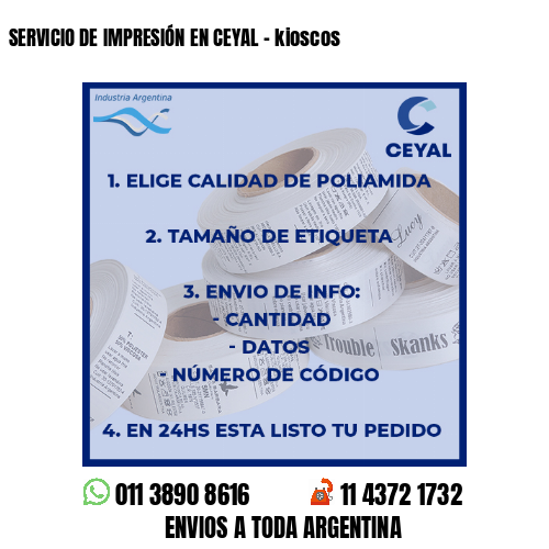 SERVICIO DE IMPRESIÓN EN CEYAL – kioscos