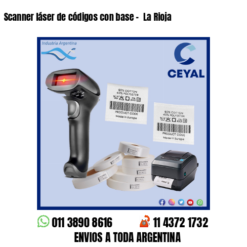 Scanner láser de códigos con base –  La Rioja