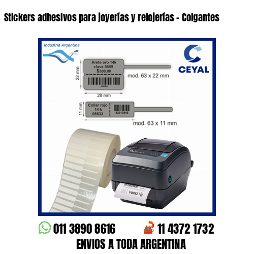 Stickers adhesivos para joyerías y relojerías – Colgantes