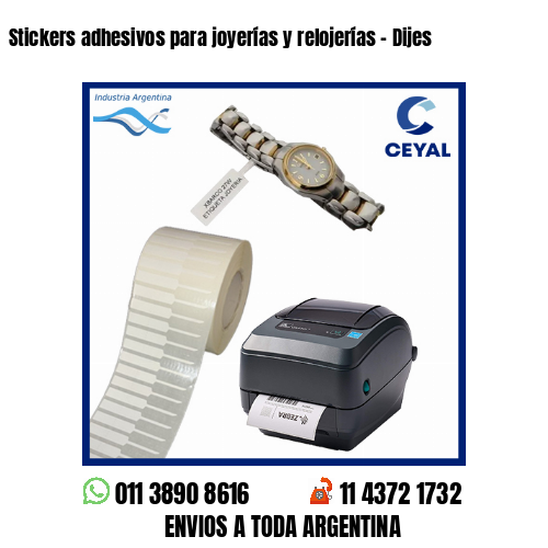 Stickers adhesivos para joyerías y relojerías – Dijes