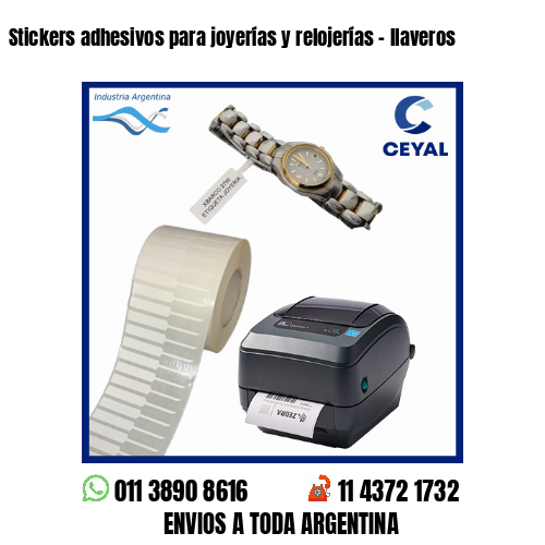 Stickers adhesivos para joyerías y relojerías – llaveros