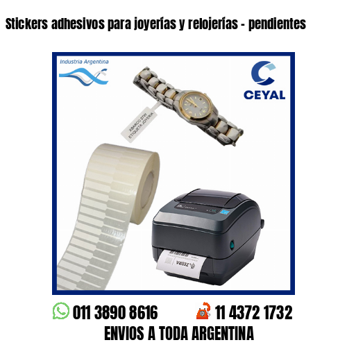 Stickers adhesivos para joyerías y relojerías – pendientes