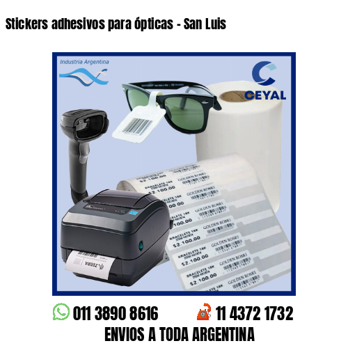 Stickers adhesivos para ópticas – San Luis