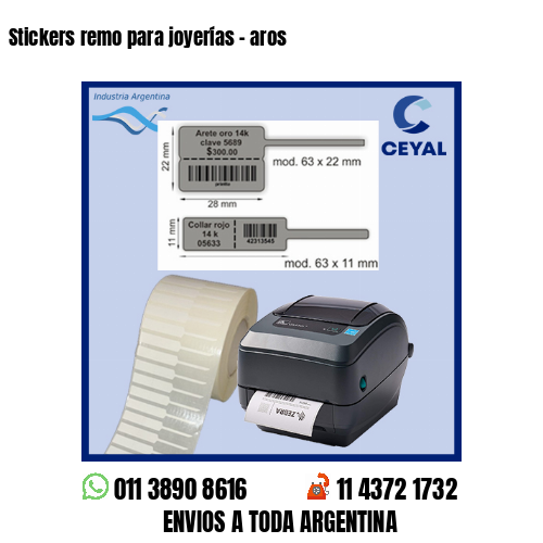 Stickers remo para joyerías – aros