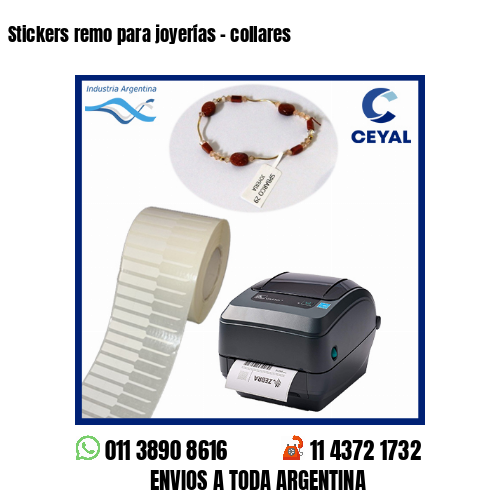 Stickers remo para joyerías – collares