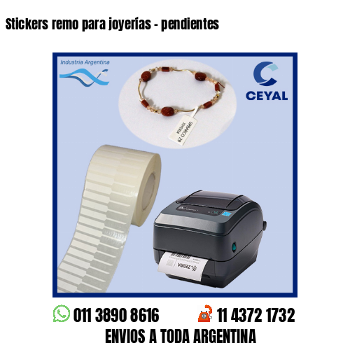 Stickers remo para joyerías – pendientes