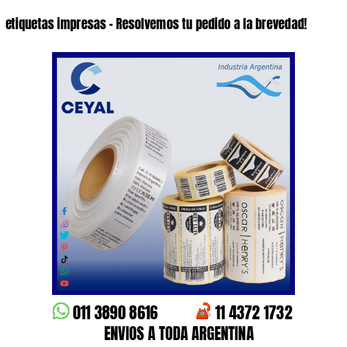 etiquetas impresas – Resolvemos tu pedido a la brevedad!