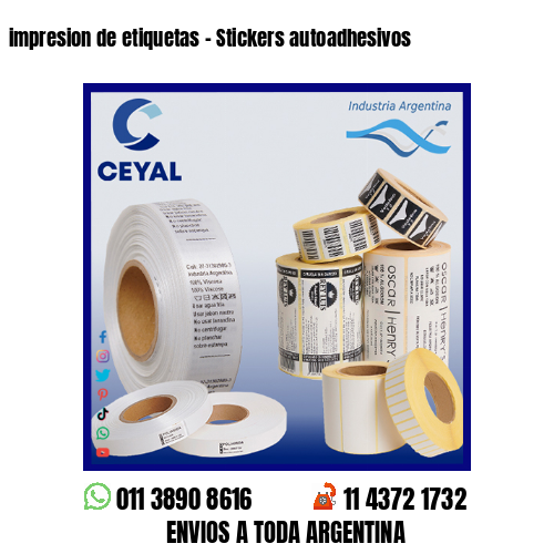 impresion de etiquetas – Stickers autoadhesivos