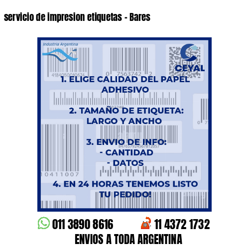 servicio de impresion etiquetas – Bares