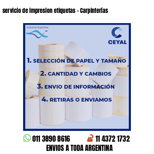 servicio de impresion etiquetas – Carpinterías