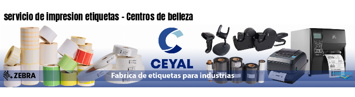 servicio de impresion etiquetas - Centros de belleza