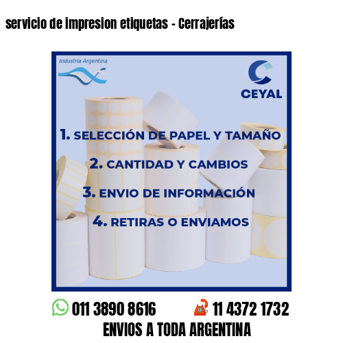 servicio de impresion etiquetas – Cerrajerías