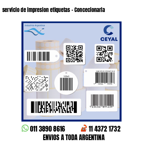 servicio de impresion etiquetas - Concecionaria