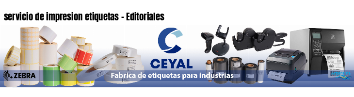 servicio de impresion etiquetas - Editoriales